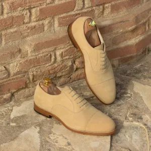 Gentlemen Oxford in Sand Lux Suede Leather with Goodyear Welt