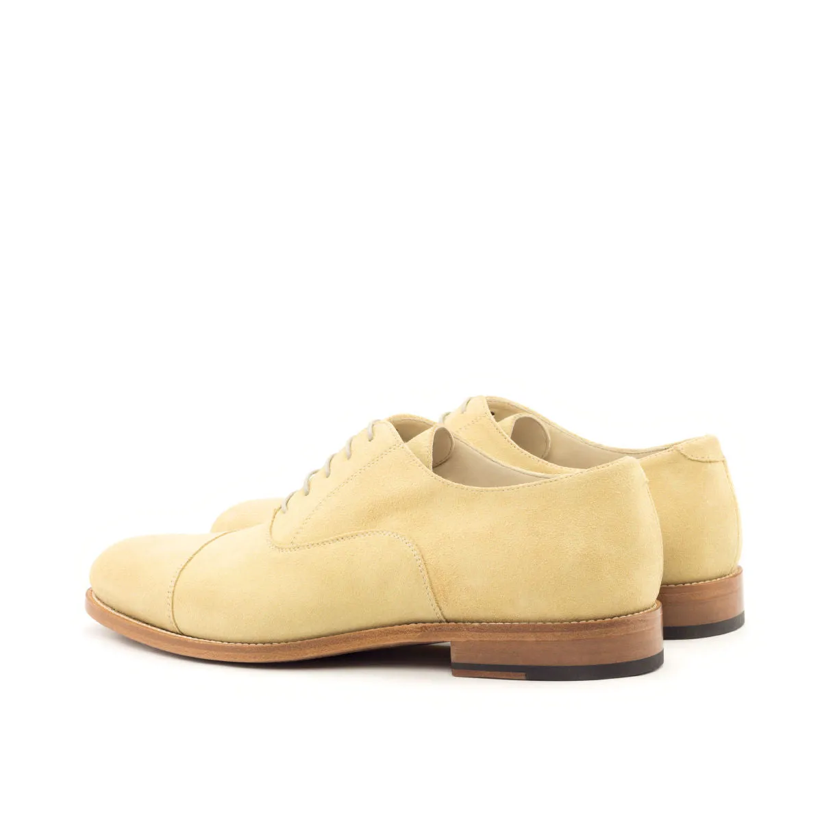 Gentlemen Oxford in Sand Lux Suede Leather with Goodyear Welt
