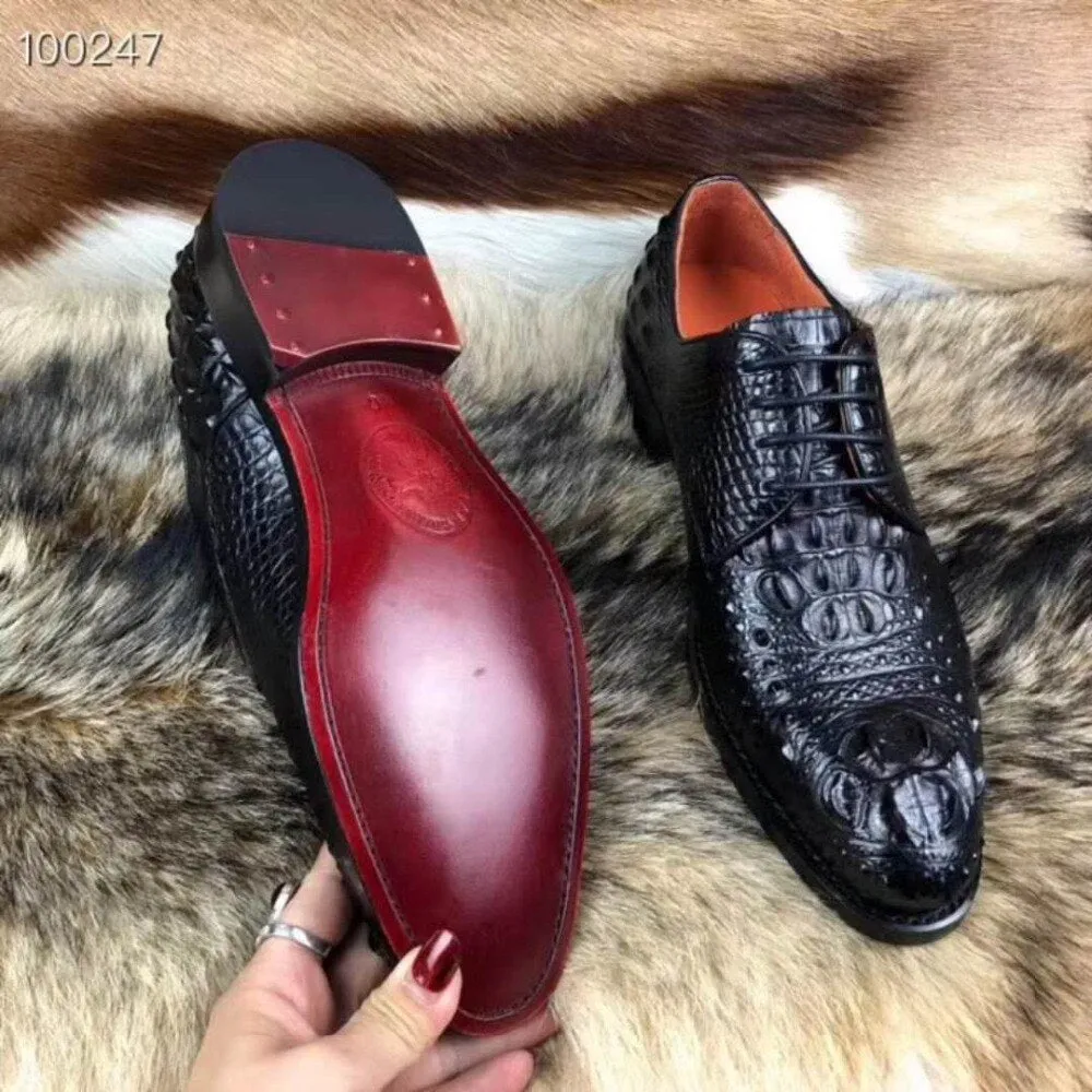 GENUINE CROCODILE OXFORD LACE UPS