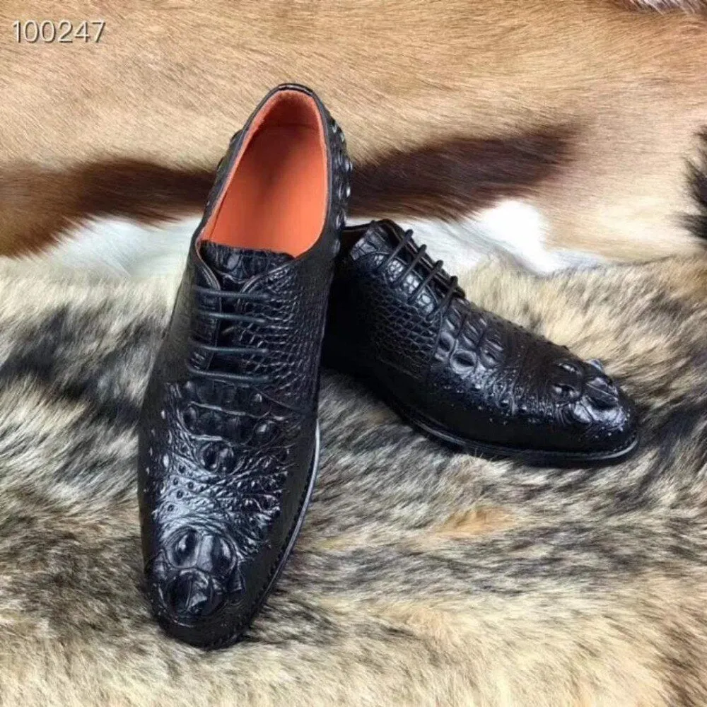 GENUINE CROCODILE OXFORD LACE UPS