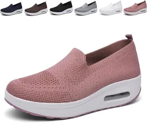 GEOBY Women's Orthopedic Sneakers, Slip-On Light Air Cushion Orthopedic Sneakers, Women Casual Walking Sneaker Orthopedic Arch Diabetes Support 2023