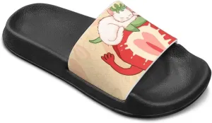 Girls Slides Sandals Anti Slip Shower Pool Sandal Ultra Comfy Open Toe Slippers for Indoor Outdoor Little Kid/Big Kid