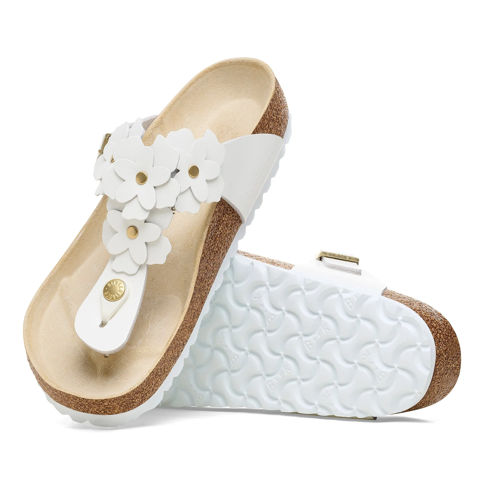 GIZEH FLOWERS - WHITE - LEATHER