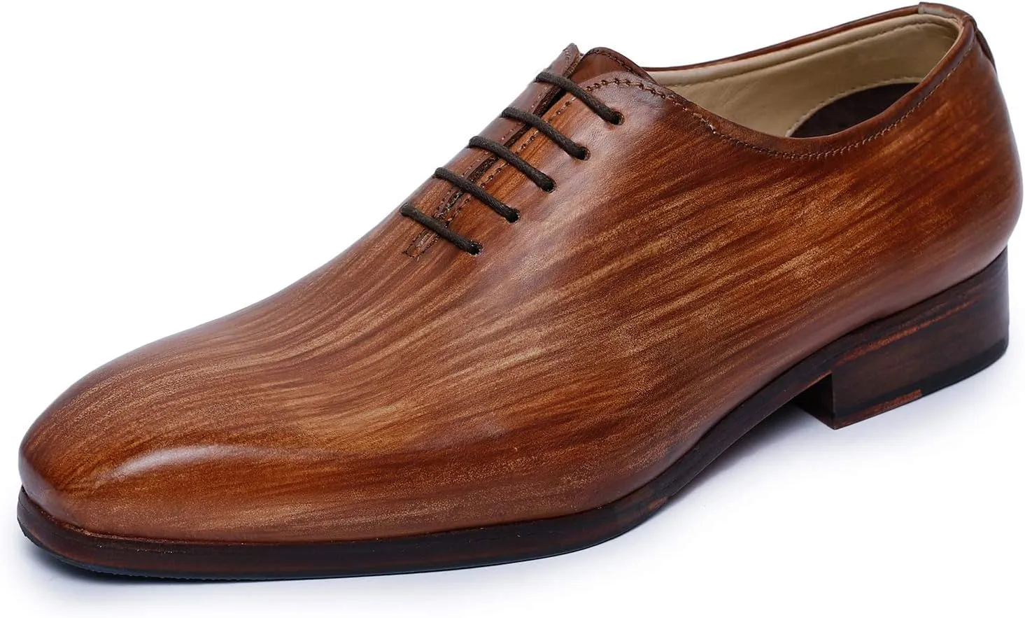 Handcrafted Wholecut Oxford Men's Genuine Leather Lace Up Dress Shoes