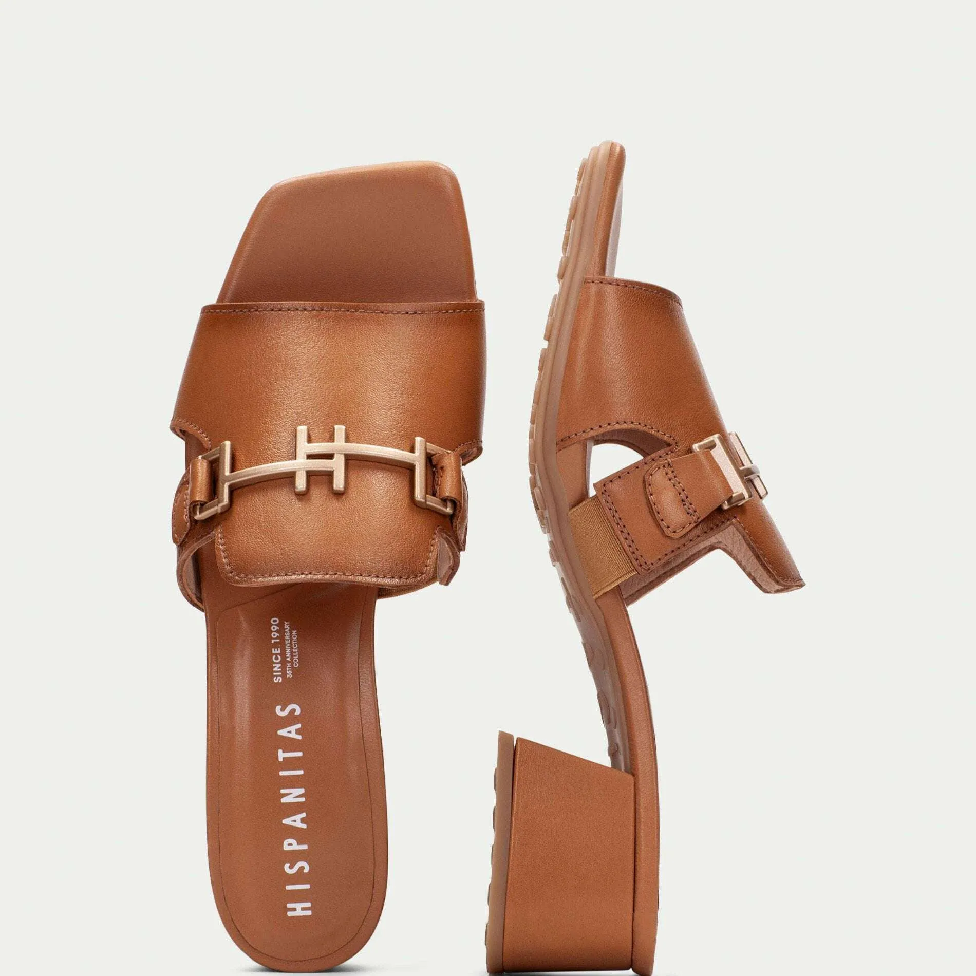 Hispanitas Tan Block Heel Mule|HV254069C