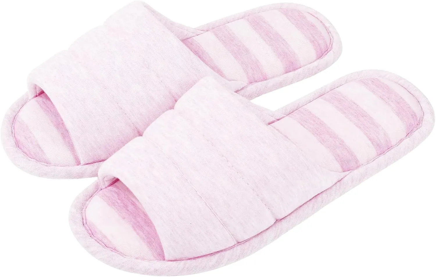 House Slippers for Women Wide Width Soft Cotton Slippers Thick Soled Comfortable Indoor Slipper Slip On Slides Breathable Memory Foam Lounge Shoes