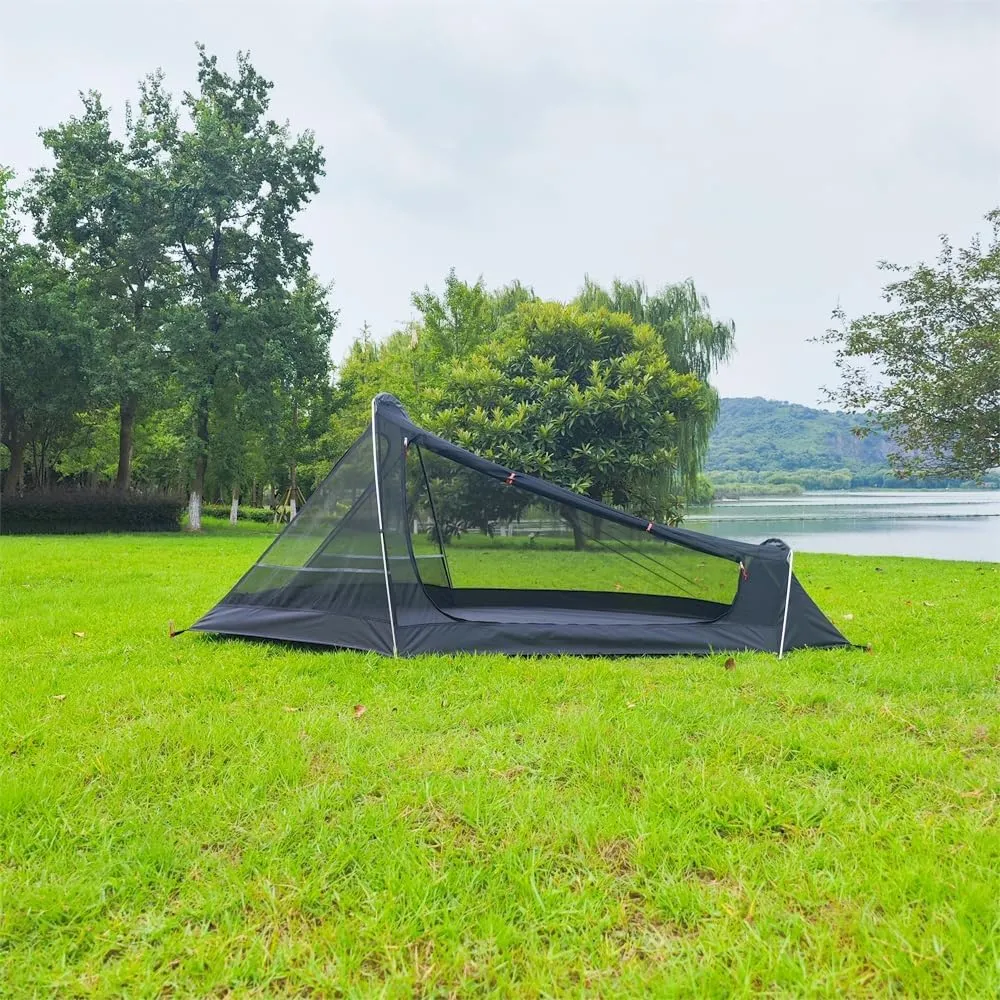 HXBER Double Layers Backpacking Tents 2 Persons Lightweight Camping Tent with Aluminium Pole