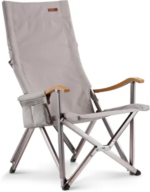 ICECO High Back Camping Chairs for Adults, Heavy Duty Folding Chair for Outside, Portable Outdoor Chairs with Storage Bag, Hold Up 600 LBS Backpack Camping Chair, 10 Years Warranty (Grey)