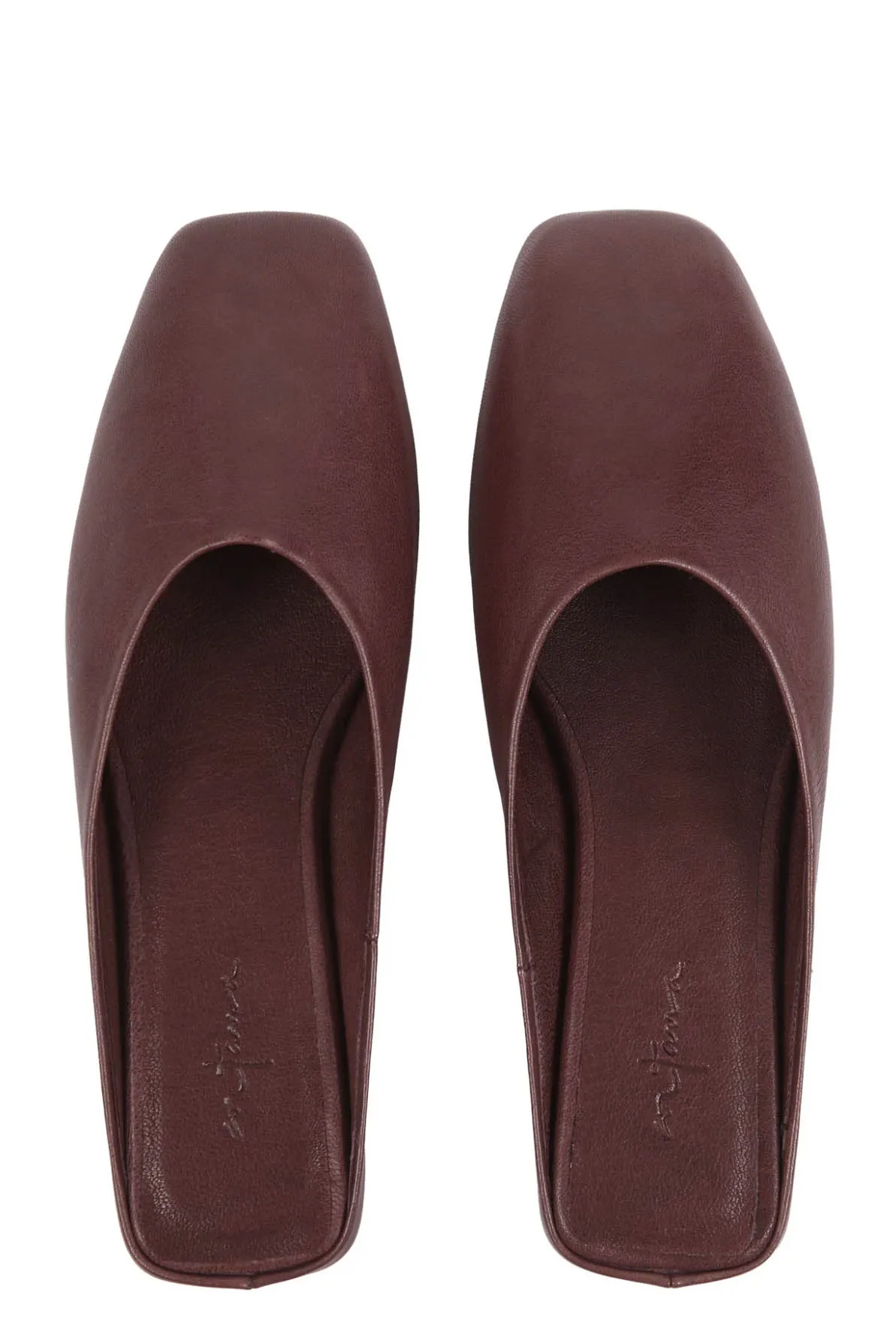Jackie Flat Mule Burgundy
