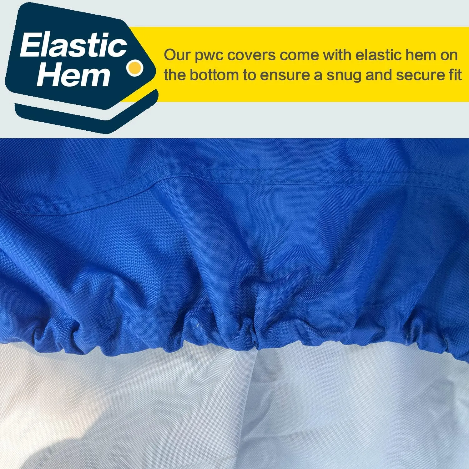 Jet Ski Cover VINPATIO 600D Trailerable Jetski Cover, Heavy Duty 100% Waterproof and UV Protection PWC Cover, Compatible with Seadoo Yamaha Kawasaki Honda Polaris Jet Ski 137"-145" L