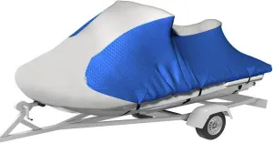 Jet Ski Cover VINPATIO 600D Trailerable Jetski Cover, Heavy Duty 100% Waterproof and UV Protection PWC Cover, Compatible with Seadoo Yamaha Kawasaki Honda Polaris Jet Ski 137"-145" L