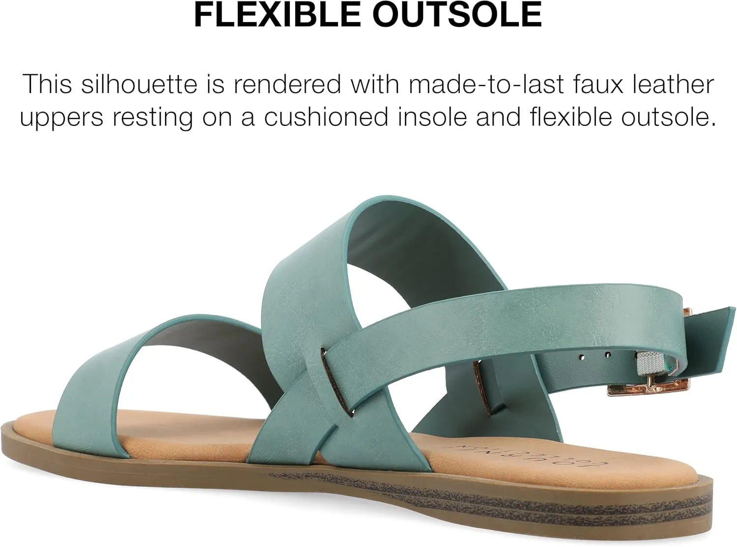 Journee Collection Women's Lavine Multi Strap Flat Sandals