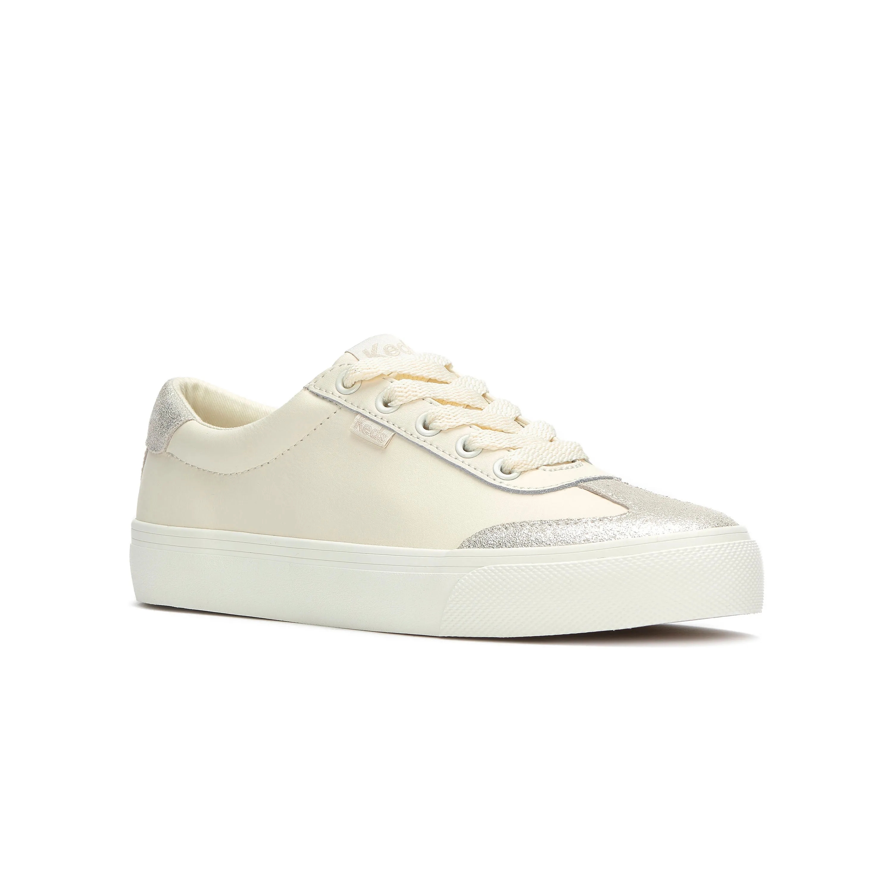 Jump Kick T-Toe Leather Egret/Glitter