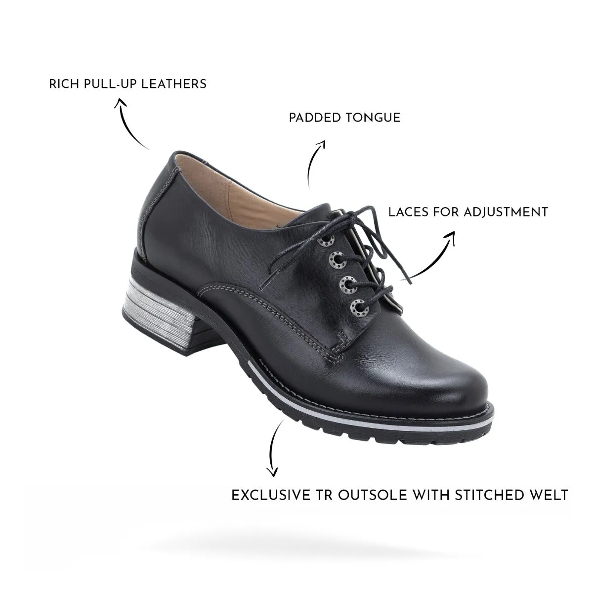 Kaley Lace-Up  Leather Shoes