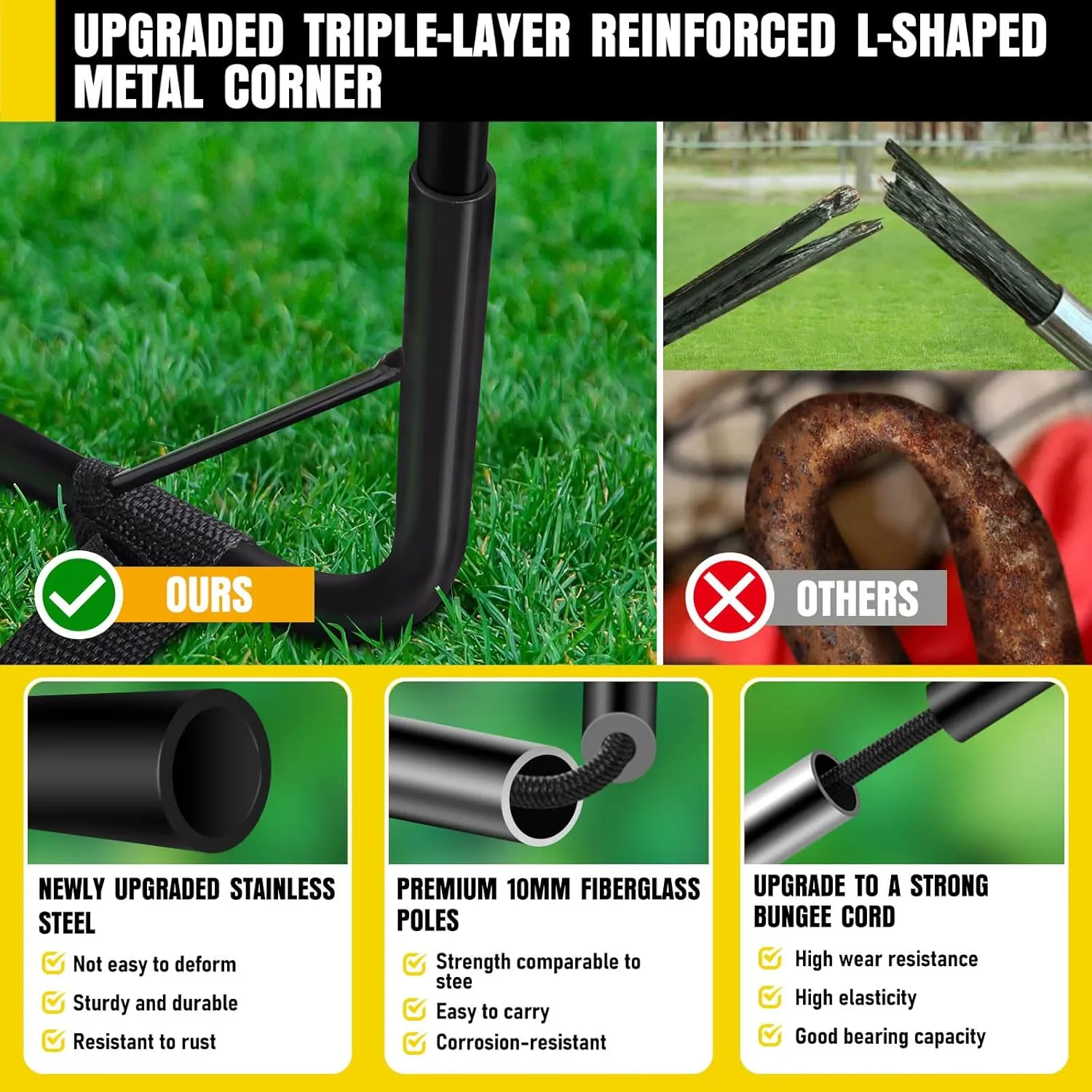 Kids Soccer Goals for Backyard Set, 2 Pack of Portable Pop Up Soccer Nets with Soccer Ball, Cones, Complete Training Equipment for Youth, Toddler Outdoor Sports Games