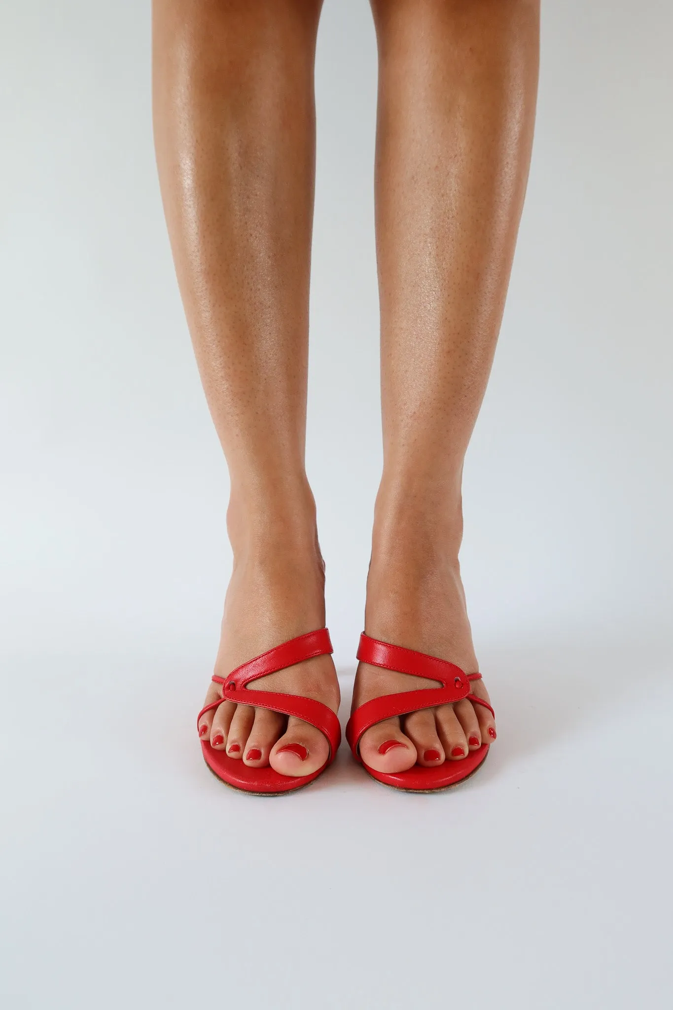 kitty red heeled sandal