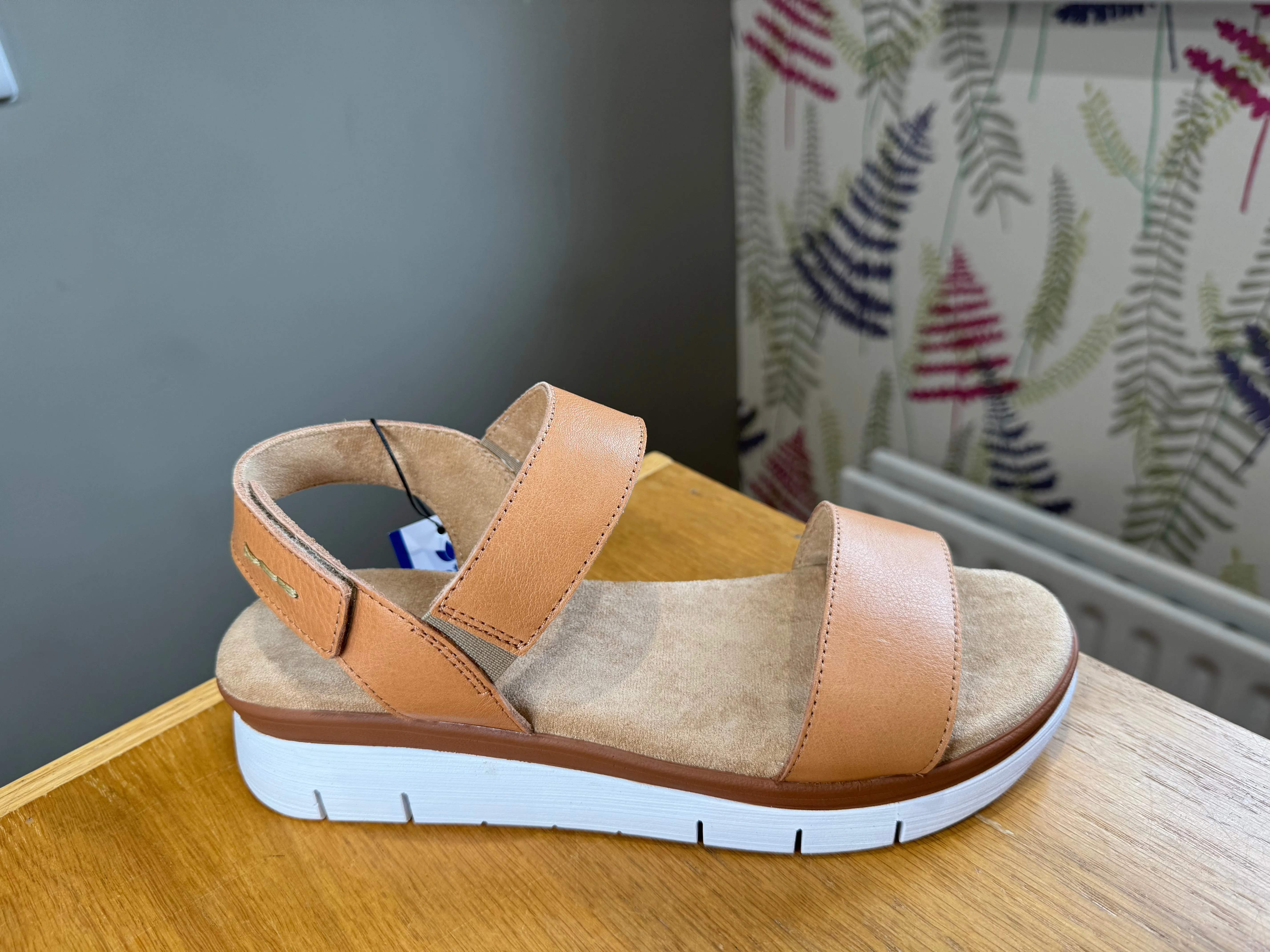 Lotus Facchini Tan Velcro Sandal
