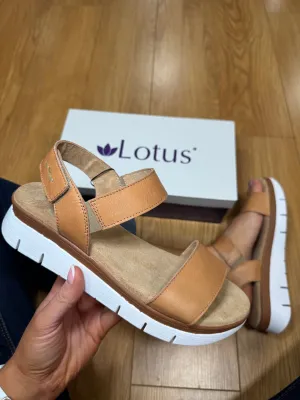 Lotus Facchini Tan Velcro Sandal