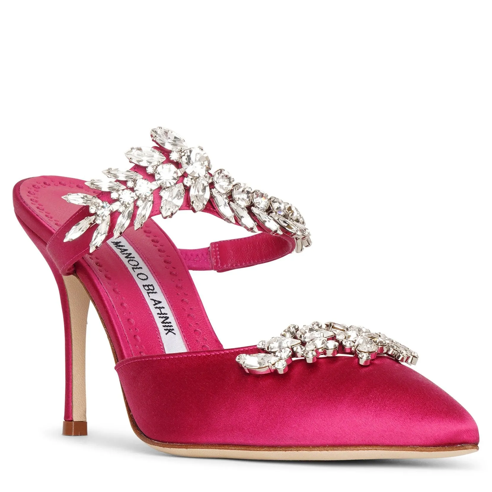 Lurum 90 pink satin pumps