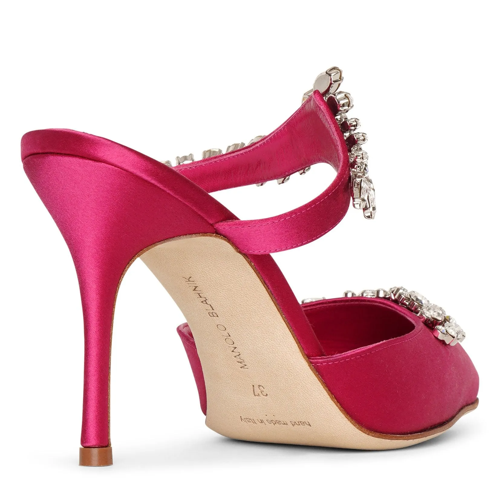 Lurum 90 pink satin pumps