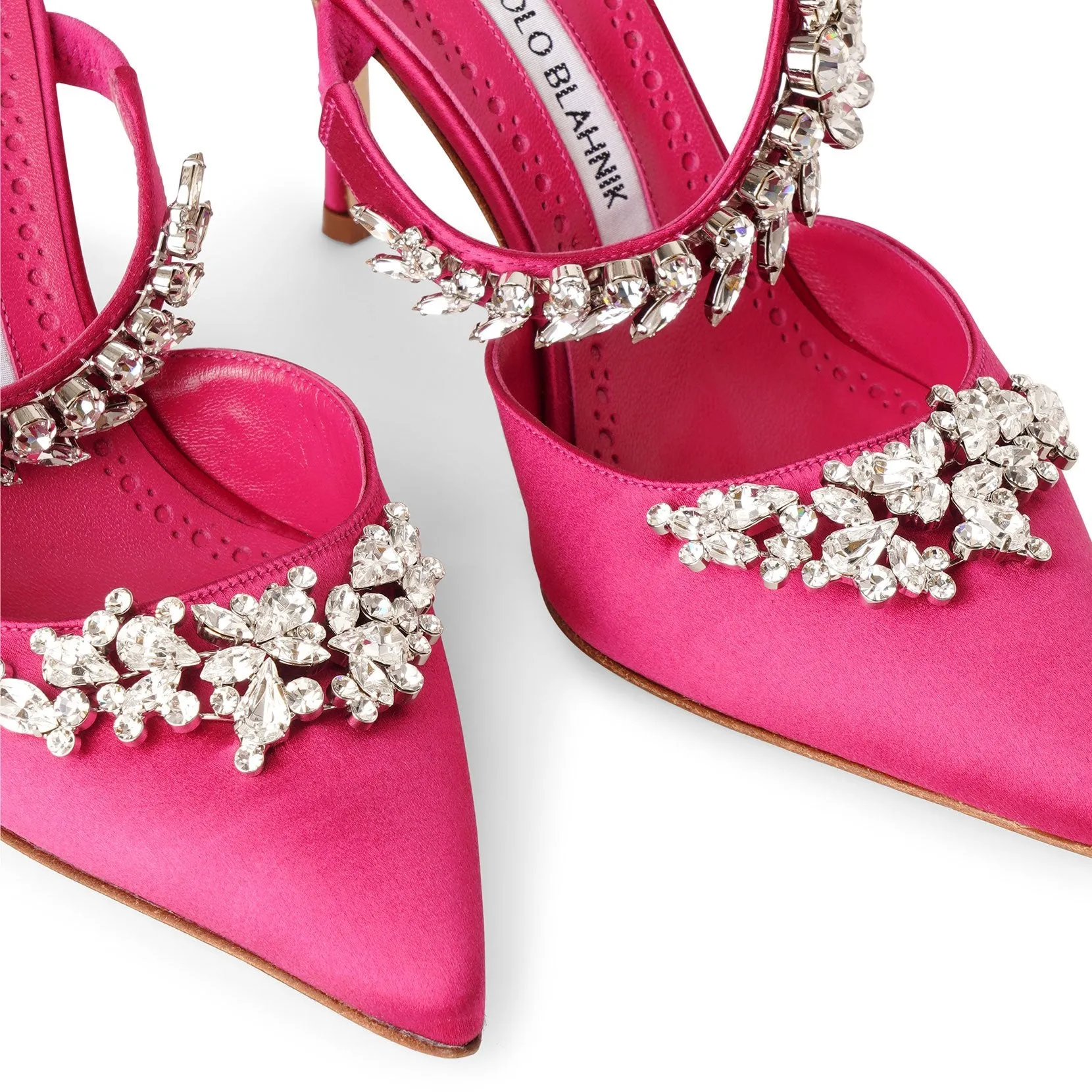 Lurum 90 pink satin pumps