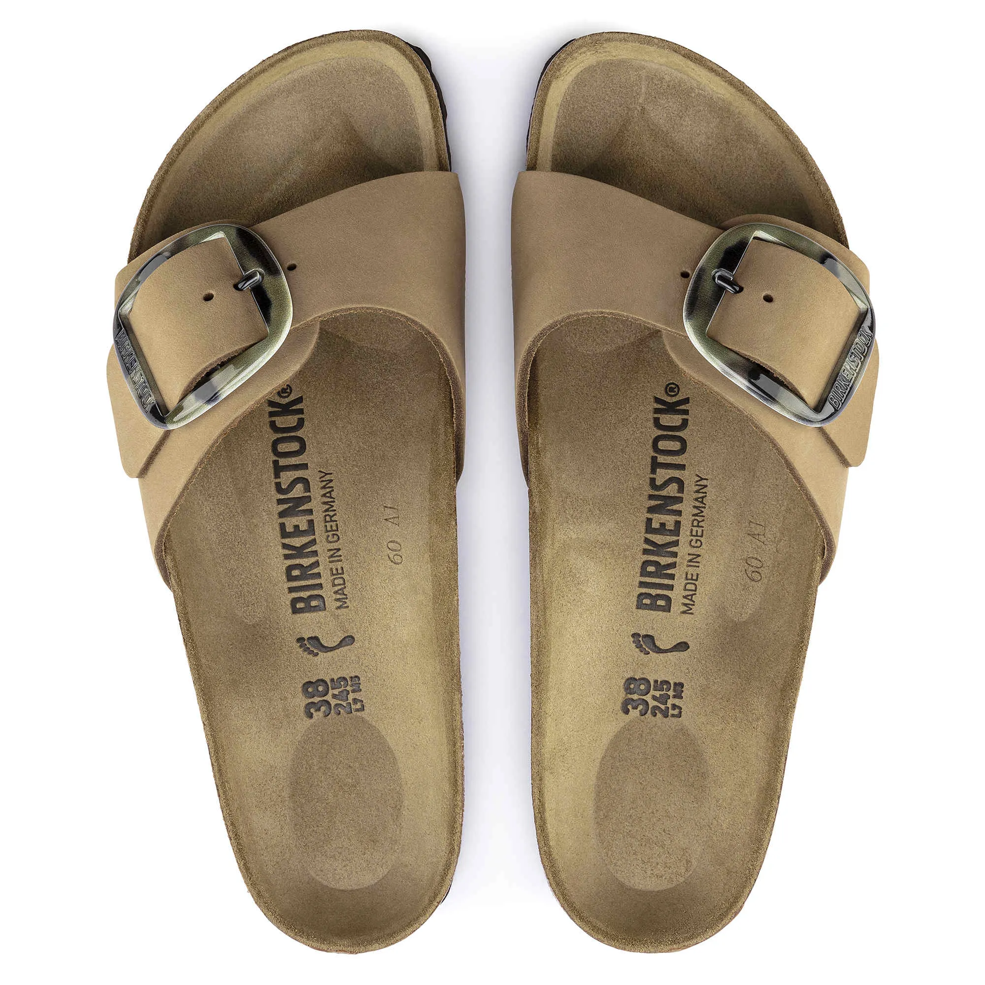 Madrid Big Buckle Nubuck Leather
