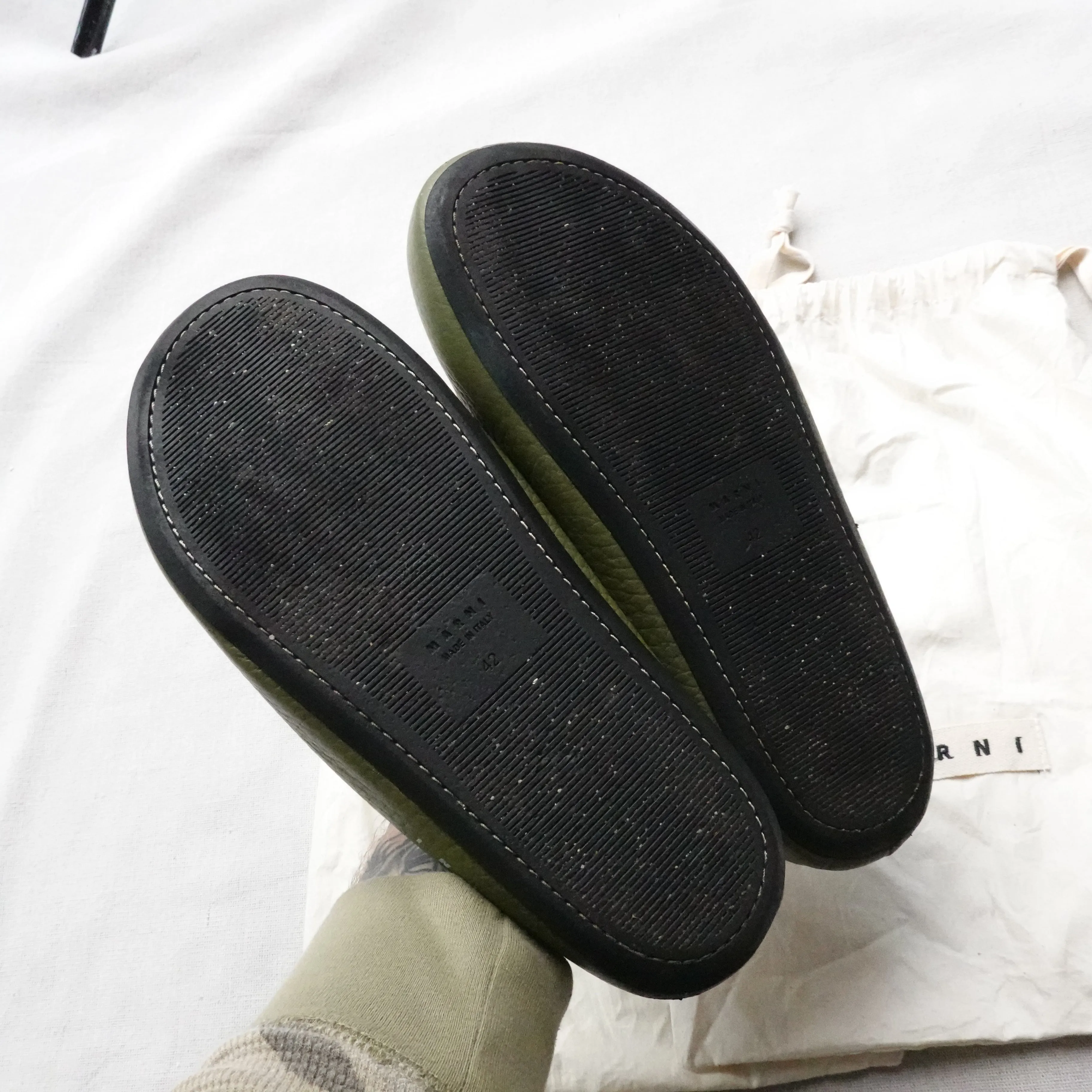 Marni Leather Mule Slip On Sandal - Size 42