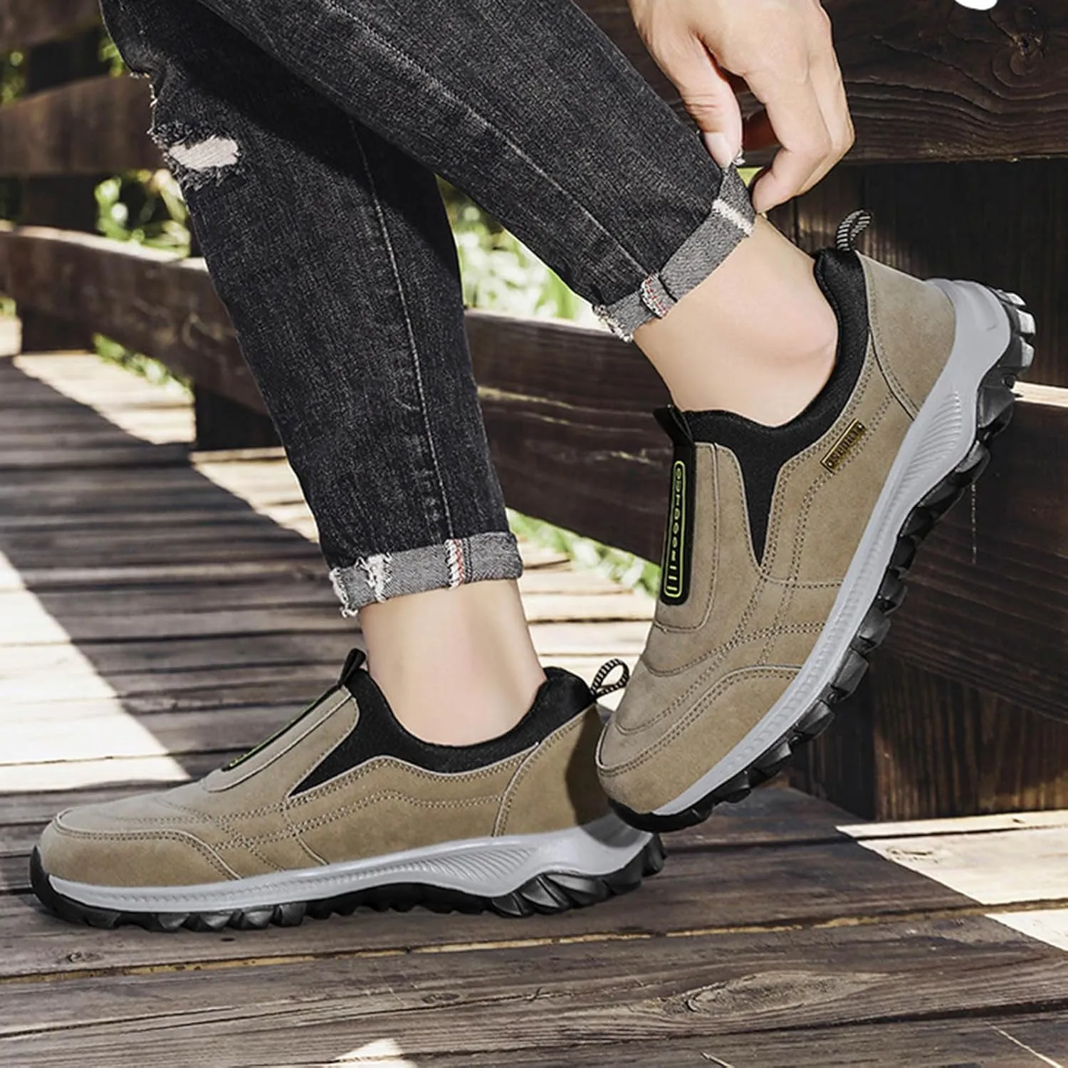 Men's Foreign Trade Mountaineering Shoes Men's Spring and Summer Outdoor Shoes Slip Off Road Sneaker for Men