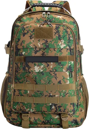 Men's Oxford Cloth Tactical Backpack 40L Outdoor Camping Rucksack Large Capacity Hiking Travel Daypack (D/Multicolor)