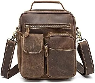 Men's Shoulder Bags Men Messenger Bags Leather Bag for Men Crossbody Bags Zip Men's Shoulder Bags Male Leather Handbags
