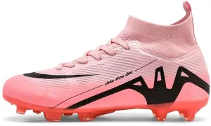 Men's Soccer Shoes High-Top Soccer Cleats Outdoor Breathable Athletic Professional Spikes Youth Boys Football Shoes Unisex Shoes Size 4.5-11