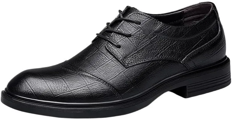 Men's Vintage Oxford Shoes – Leather Lace-Up Business Formal Dress Shoes