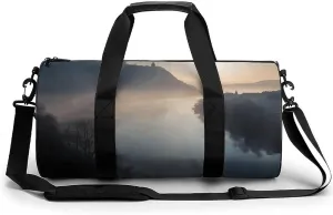 Mist on Water Sport Gym Duffle Travel Bag for Women Men Overnight Weekender Bag with Shoe Compartment,Wet Pocket, 17.7in/9in/9in, style-6