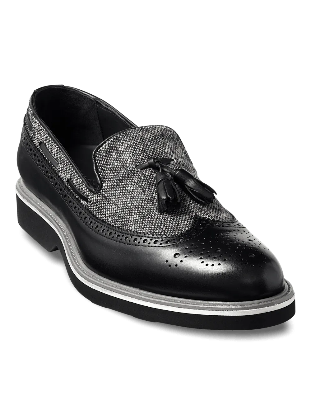 Mitchell Tassel Loafer - Black/grey