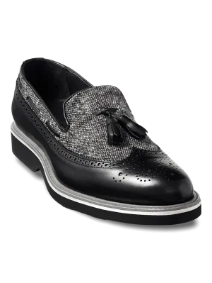 Mitchell Tassel Loafer - Black/grey