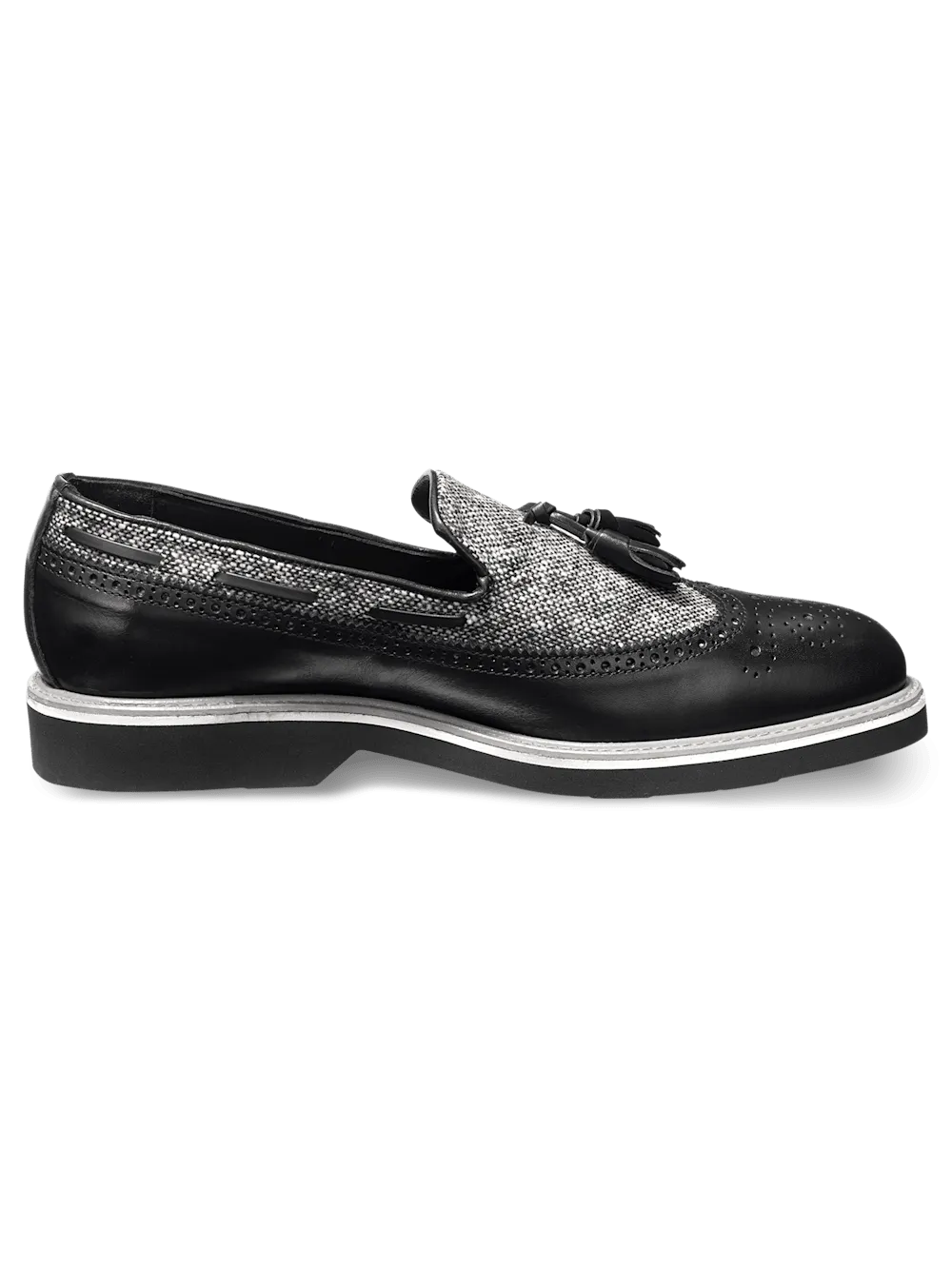 Mitchell Tassel Loafer - Black/grey