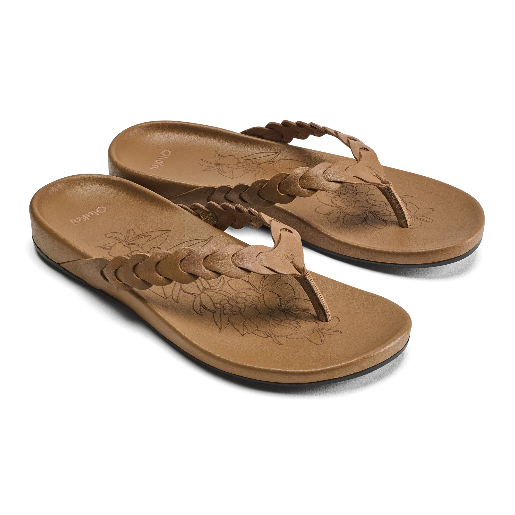 Olukai Tan Lei Women's Leather Sandals 20531-3434