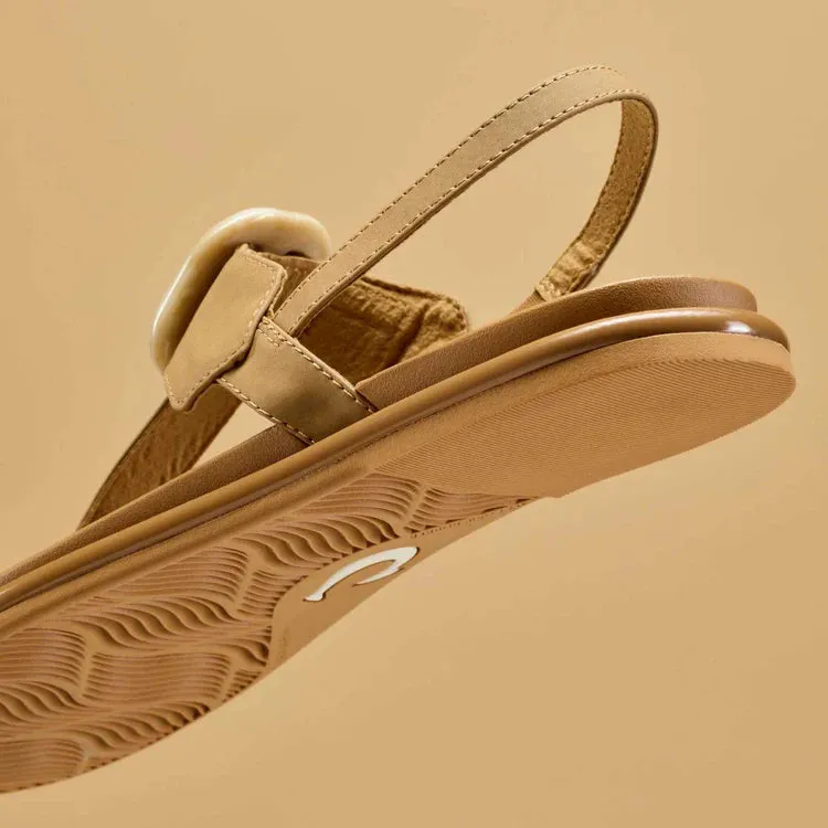 OluKai Women’s La‘i T–Bar Strappy Beach Sandal - Tan|Tan