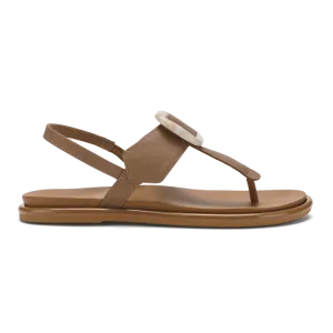 OluKai Women’s La‘i T–Bar Strappy Beach Sandal - Tan|Tan