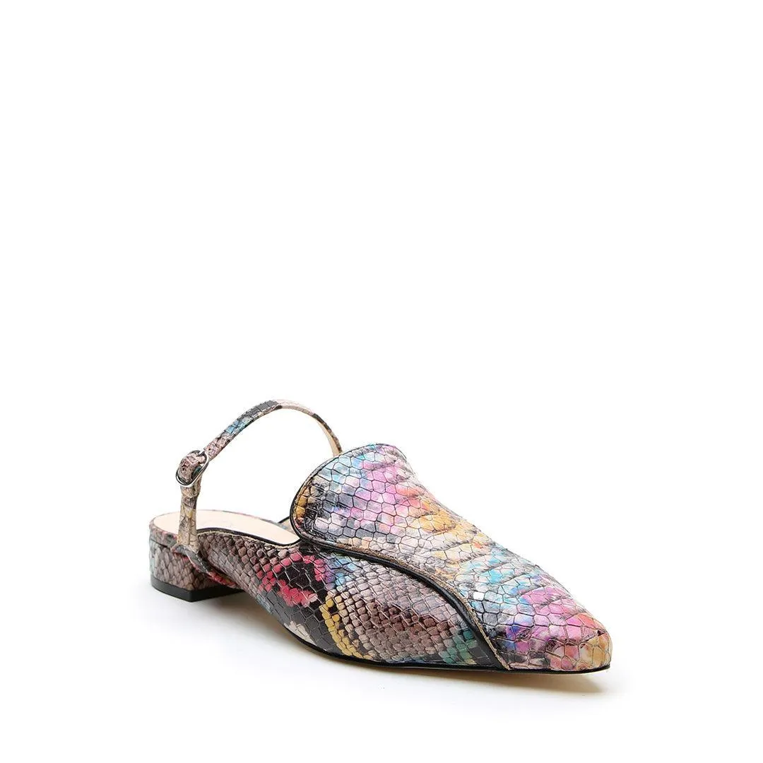 Painted Snake Pointed Loafer   Twiggy Strap