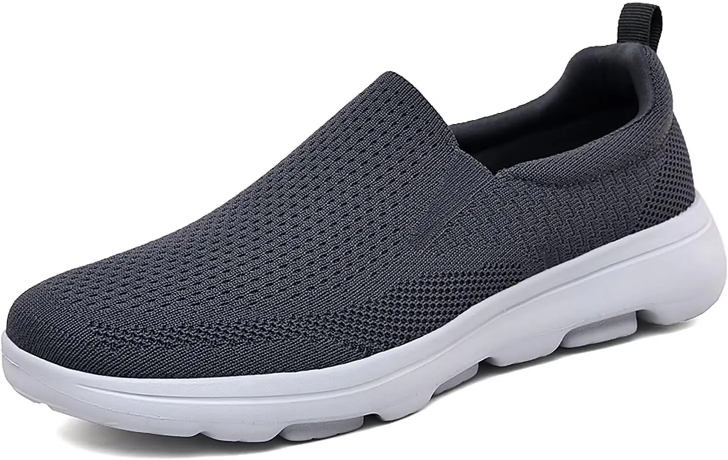 poemlady Men's Casual Slip on Walking Loafer Shoes -Mesh Tennis Work Sneakers