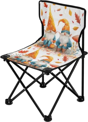 Portable Camping Folding Chairs Foldable Chair Small Gnome Dwarf Autumn Lightweight Backpacking Outdoor Outside Fishing