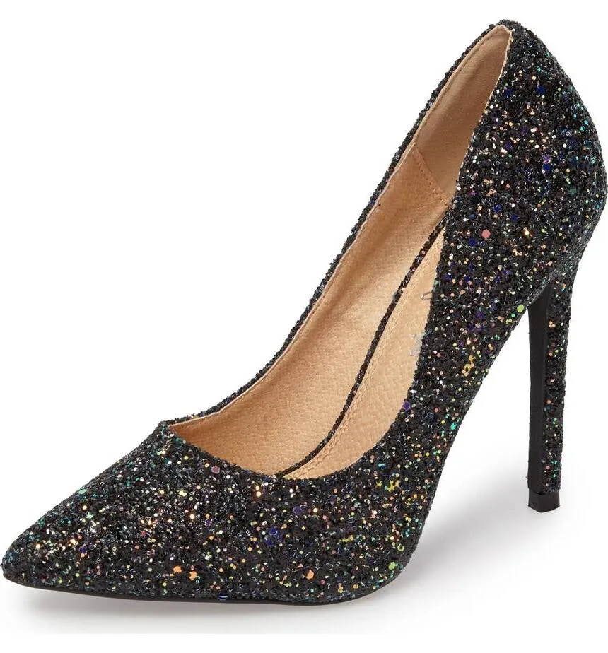 Pumps Black Multi Lauren Susan Sparkling Glitter All-inclusive Stiletto Toe Lorraine Trusted vendor Pointy