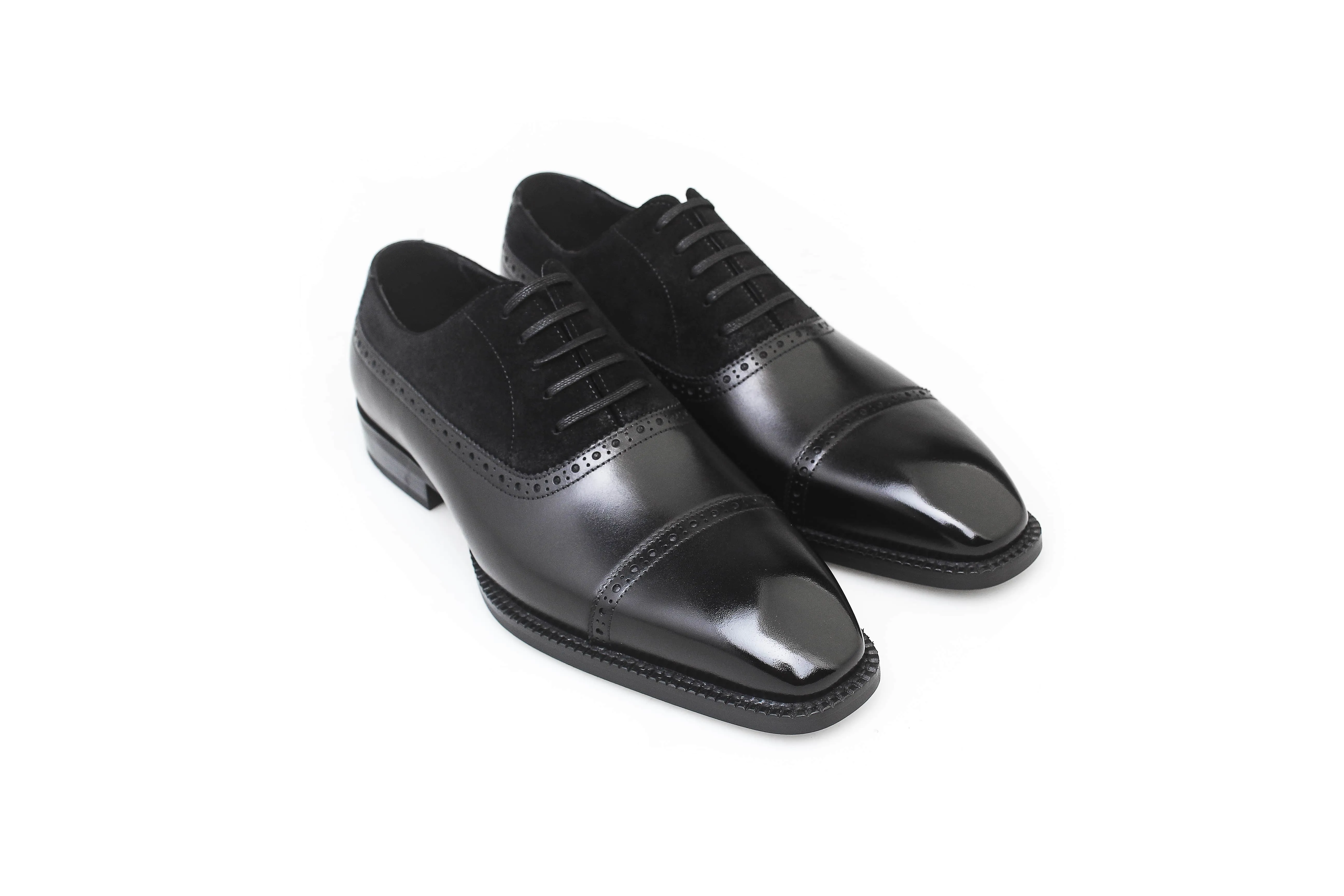 Raven Crest Black Oxford Brogues