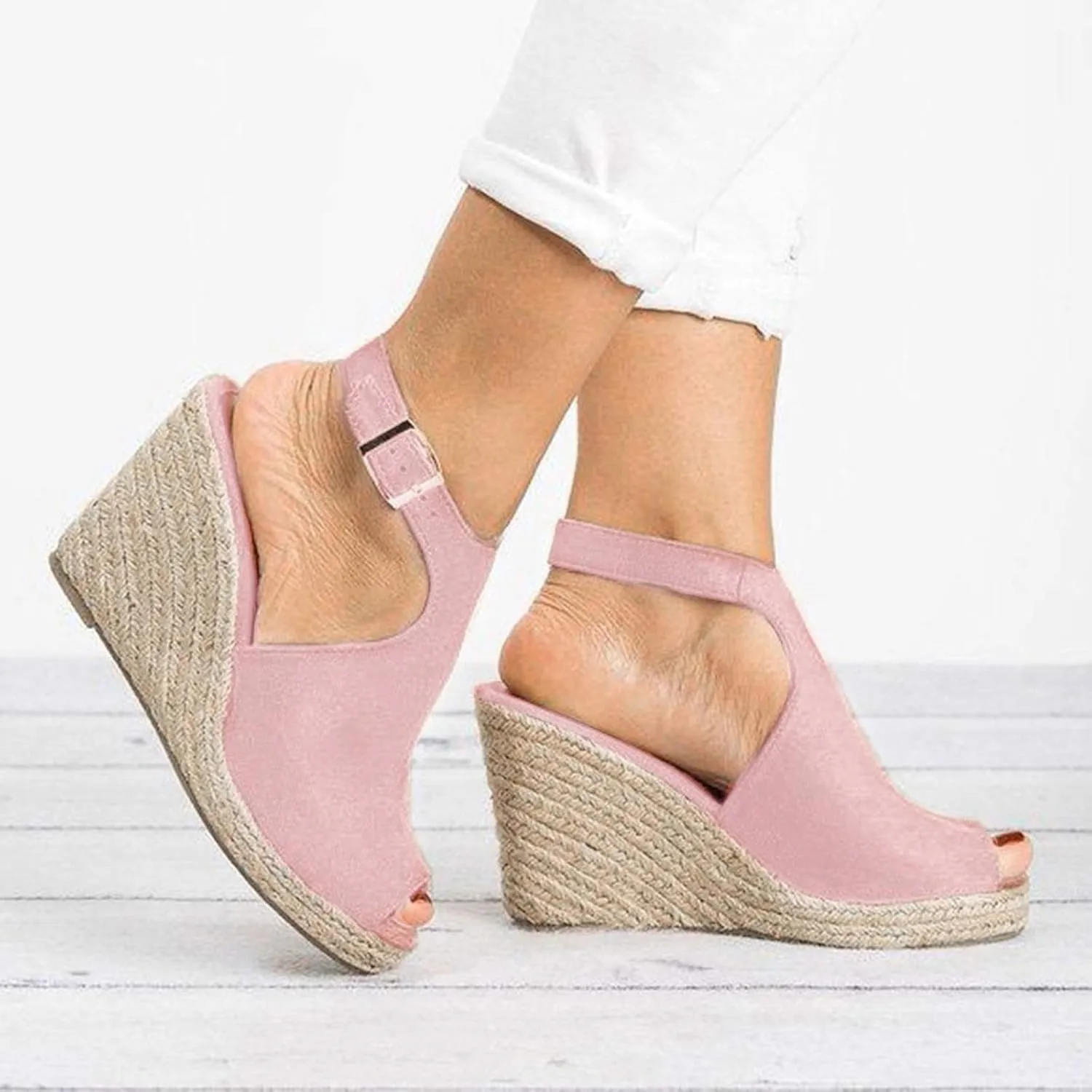 Sandalias para Mujer, Sandals for Women Suede Peep Toe Ankle Booties Cut Out Stacked Heel Ankle Boots