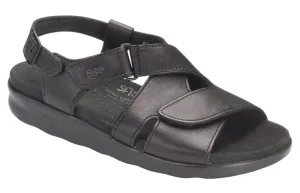 SAS Huggy Cross Strap Sandal - Black