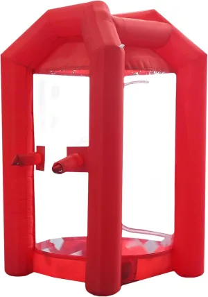 SAYOK Inflatable Money Machine Booth Inflatable Cash Cube Machine with Air Blower for Event, Promotion (Red)