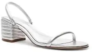 SCHUTZ Women's Kyra Metallic Leather Mule, Prata, Size 8.5