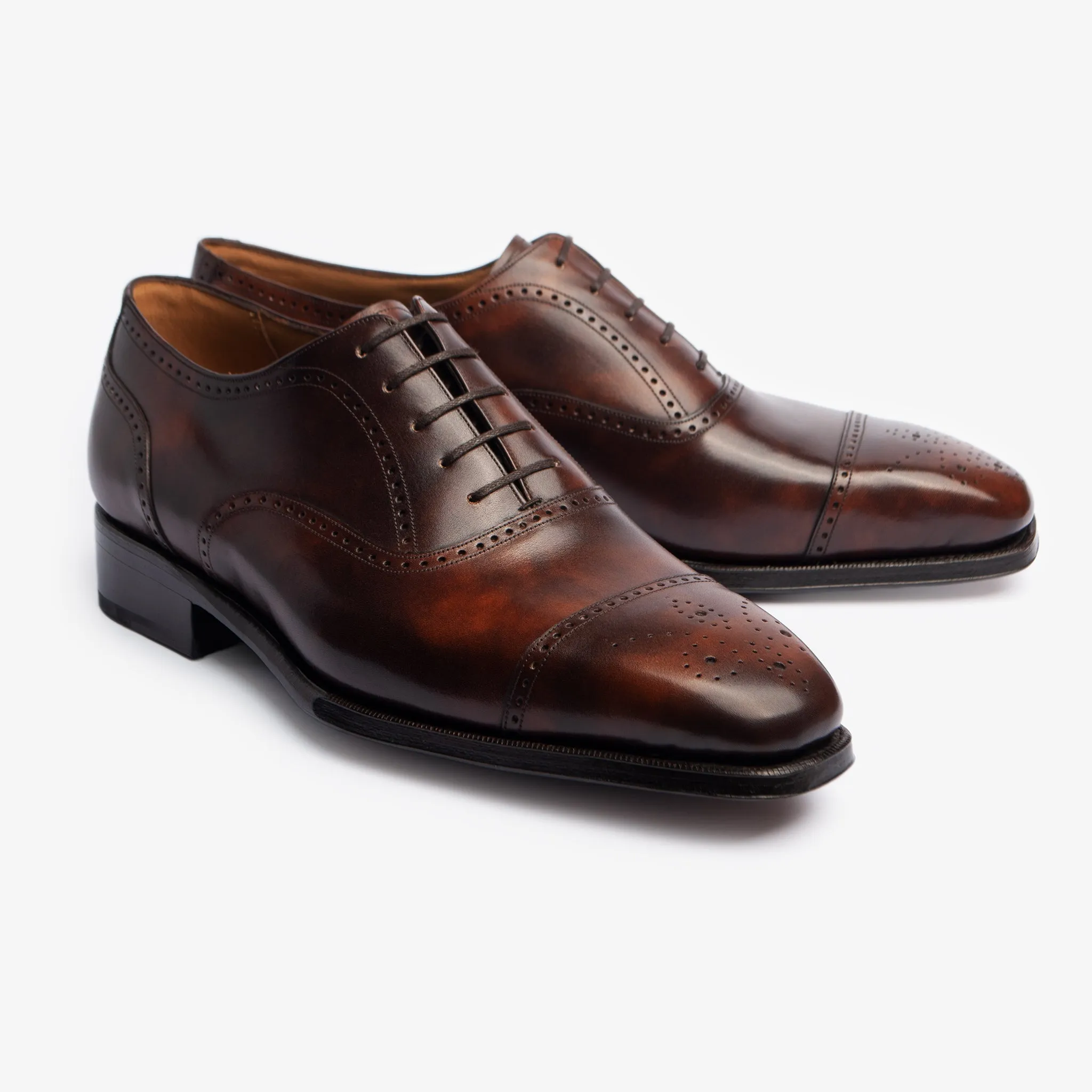 Semi Brogue Oxford - Brown Museum Calf - Deus Last
