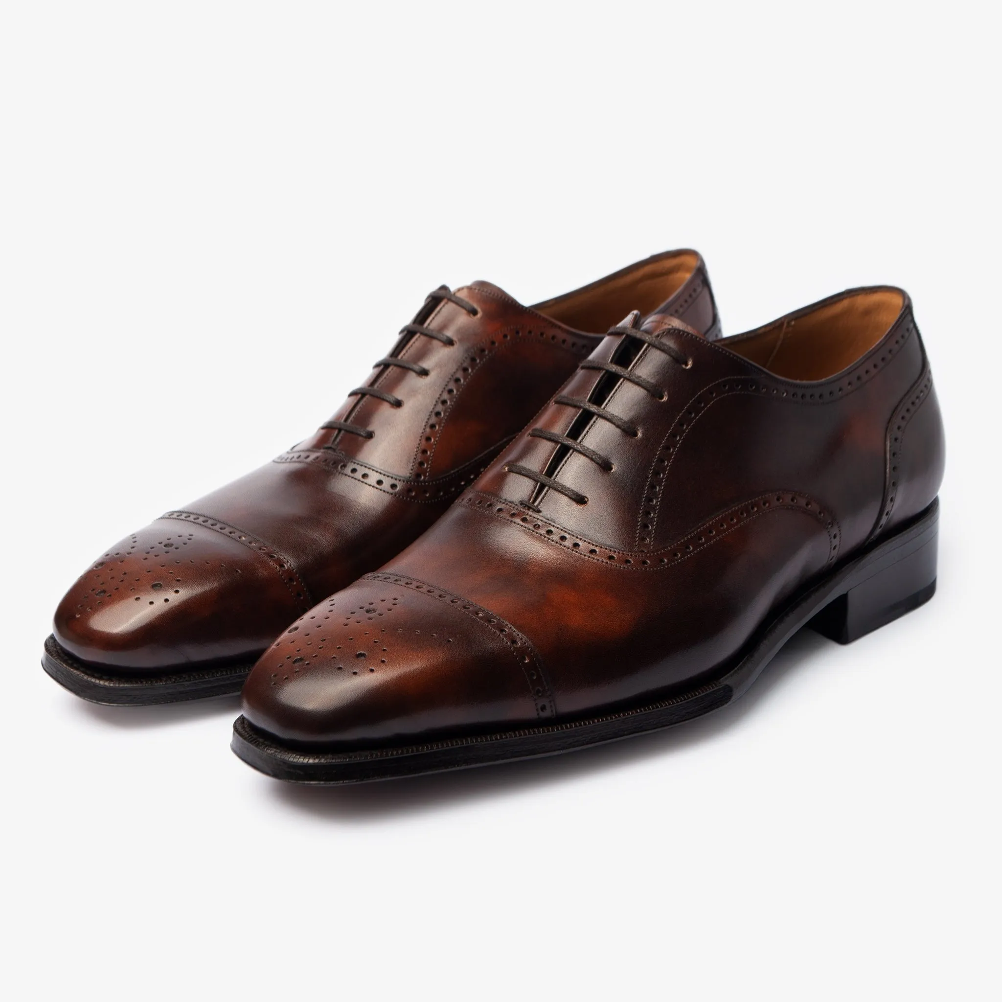 Semi Brogue Oxford - Brown Museum Calf - Deus Last